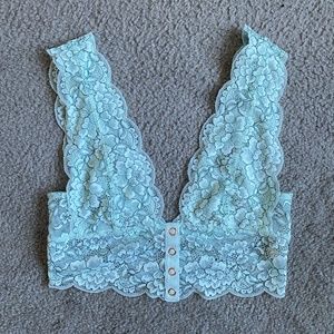 Intimately By Free People Mint Green Lace Bralette NWOT